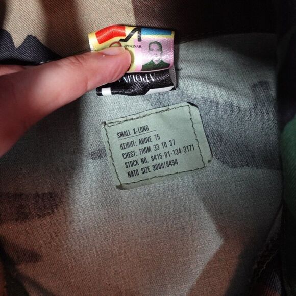 Apolinar 1948 Camo Army Field Jacket Mens Small Tall Fit Custom Logo - Picture 5 of 13